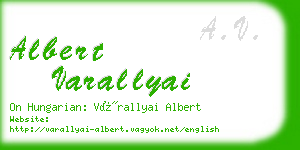 albert varallyai business card